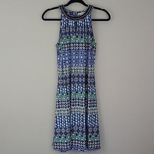 Dressbarn Dress Size medium multicolored Geometric Pattern Sleeveless